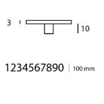 Pictogramme chiffre sur entretoise - Hauteur 100 mm