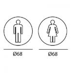 Pictogramme symbole Ø68 mm adhésif