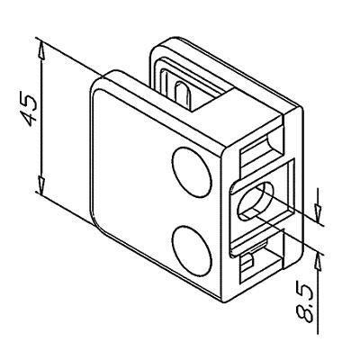 Pince verre inox 316 M20 Ø 42 mm - ERMINOX