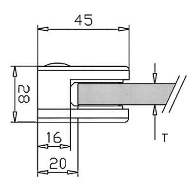 Pince verre inox 316 M20 Ø 42 mm - ERMINOX