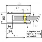 Pince à verre ZAMAC - Aspect inox brossé
