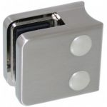 Pince à verre Zamac Aspect inox brossé - Modèle 01 - 45 x 45 mm 