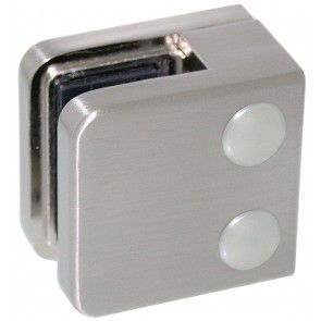 Pince � verre Zamac Aspect Inox Bross� - Mod�le 01 - 45 x 45 mm
