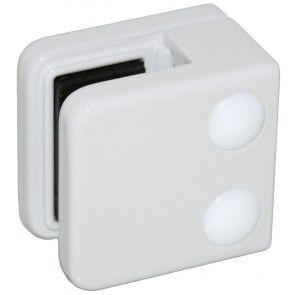 Pince � verre Zamac blanc 9016 - Mod�le 01 - 45 x 45 mm