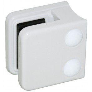 Pince � verre Zamac blanc 9016 - Mod�le 01 - 45 x 45 mm