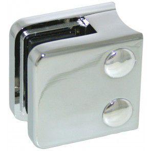 Pince � verre Zamac chrom� brillant - Mod�le 01 - 45 x 45 mm