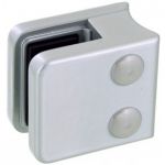 Pince à verre Zamac Gris Alu 9006 - Modèle 01 - 45 x 45 mm