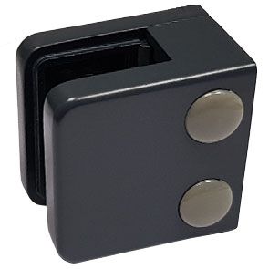 Pince � verre Zamac Gris Anthracite 7016 - Mod�le 01 - 45 x 45 mm