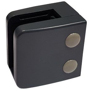 Pince � verre Zamac Gris Anthracite 7016 - Mod�le 06 - 55 x 55 mm