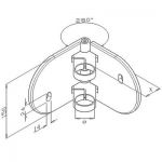 Platine de fixation d\'angle 90° modèle 55