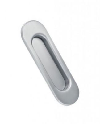 Poign�e cuvette ovale inox pour porte bois