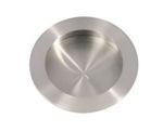 Poignée cuvette ronde inox pour porte bois