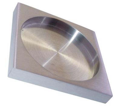 Poign�e inox carr�e � coller pour porte verre ou bois