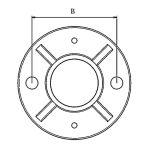 Poteau de balustrade modèle 14 poli miroir