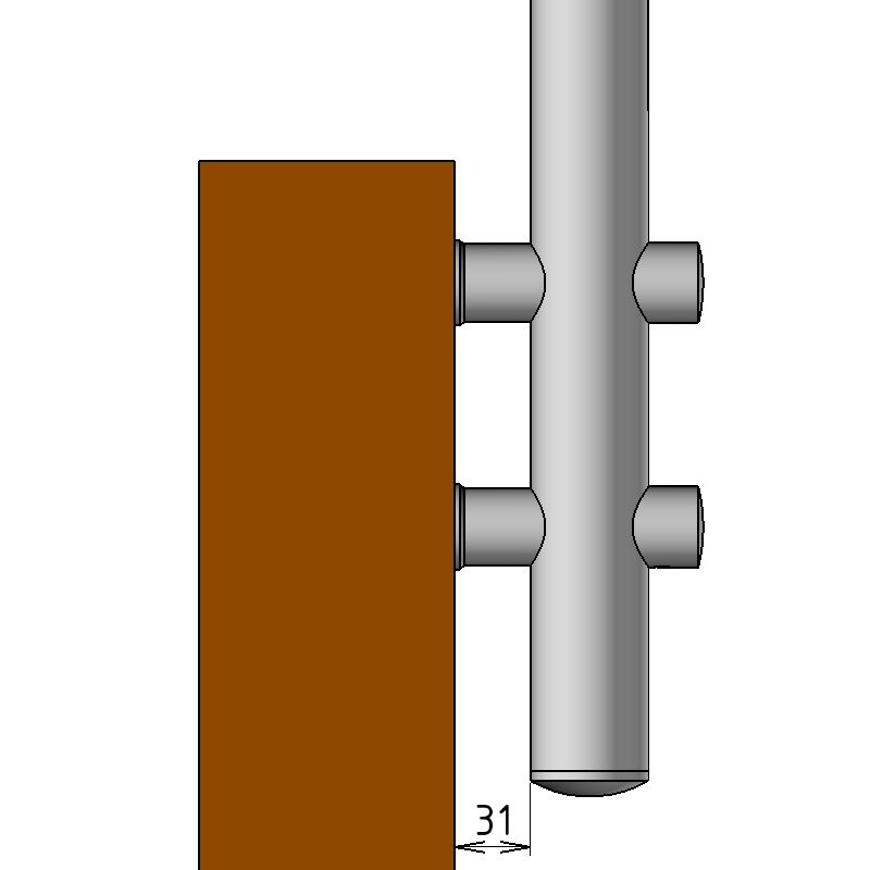 Base de Support fixation poteau ou barre ronde