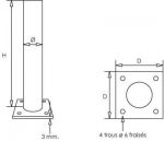 Poteau platine carrée