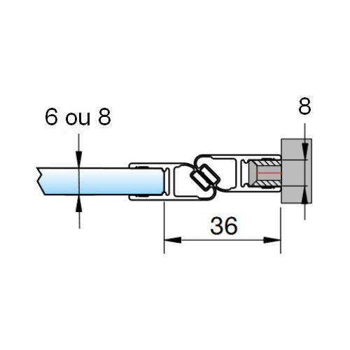 Profil adaptateur mural pour joint d'étanchéité douche