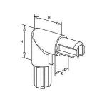 Raccord 90° pour profile d\'encadrement