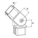 Raccord orientable carré