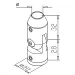 Support axial orientable pour profil plat