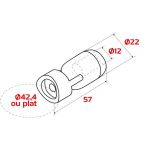 Support axial orientable pour tube