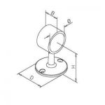 Support borgne - aspect laiton poli