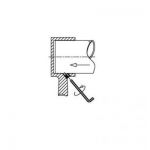 Support borgne - aspect laiton poli