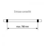 Support borgne - aspect laiton poli