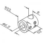 Support de liaison transversal plat