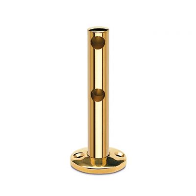 Support double borgne - aspect laiton poli