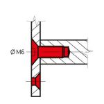 Support main courante murale orientable