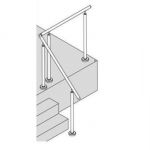 Support main courante orientable à emboiter