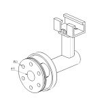 SUPPORT MURAL MAIN COURANTE LED Ø42.4 mm POUR ALIMENTATION ELECTRIQUE - INOX 316