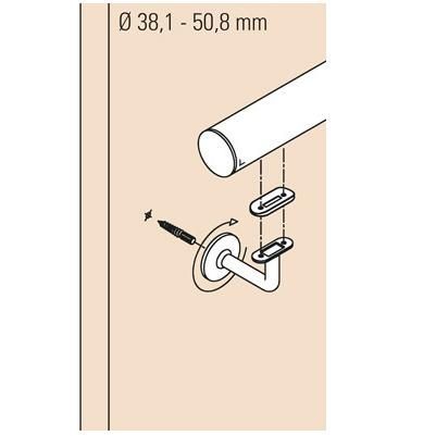 Support mural main courante plate & ronde - fixation invisible