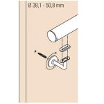 Support mural main courante plate & ronde - fixation invisible