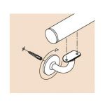 Support mural main courante ronde - fixation invisible