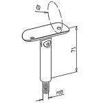 Support orientable main courante ronde