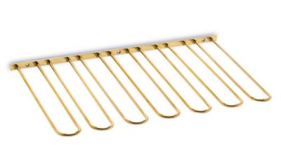 Support pour verre - 6 branches - aspect laiton poli