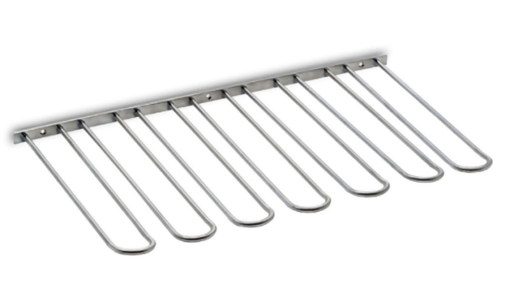 Support pour verre - 6 branches - inox bross&eacute;