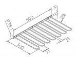 Support pour verre - 6 branches - inox bross&eacute;