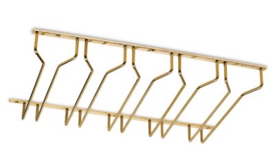 Support pour verre � pied - 5 branches - aspect laiton poli