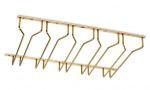 Support pour verre &agrave; pied - 5 branches - aspect laiton poli
