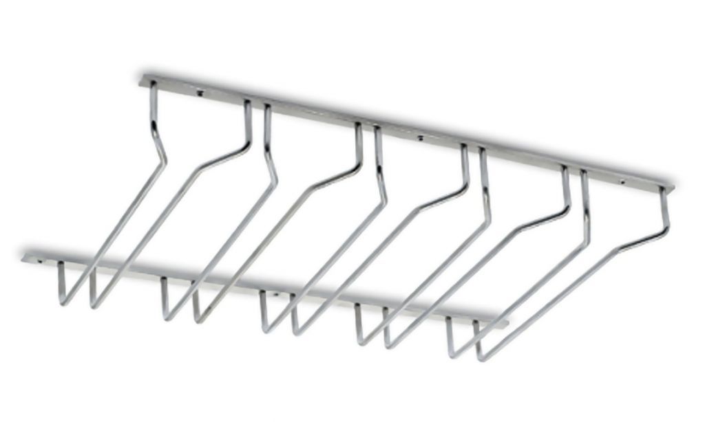 Support pour verre &agrave; pied - 5 branches - inox bross&eacute;