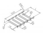 Support pour verre &agrave; pied - 5 branches - inox bross&eacute;