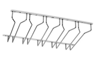 Support pour verre � pied - 5 branches - inox poli brillant
