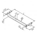 Support pour verre &agrave; pied - aspect laiton poli