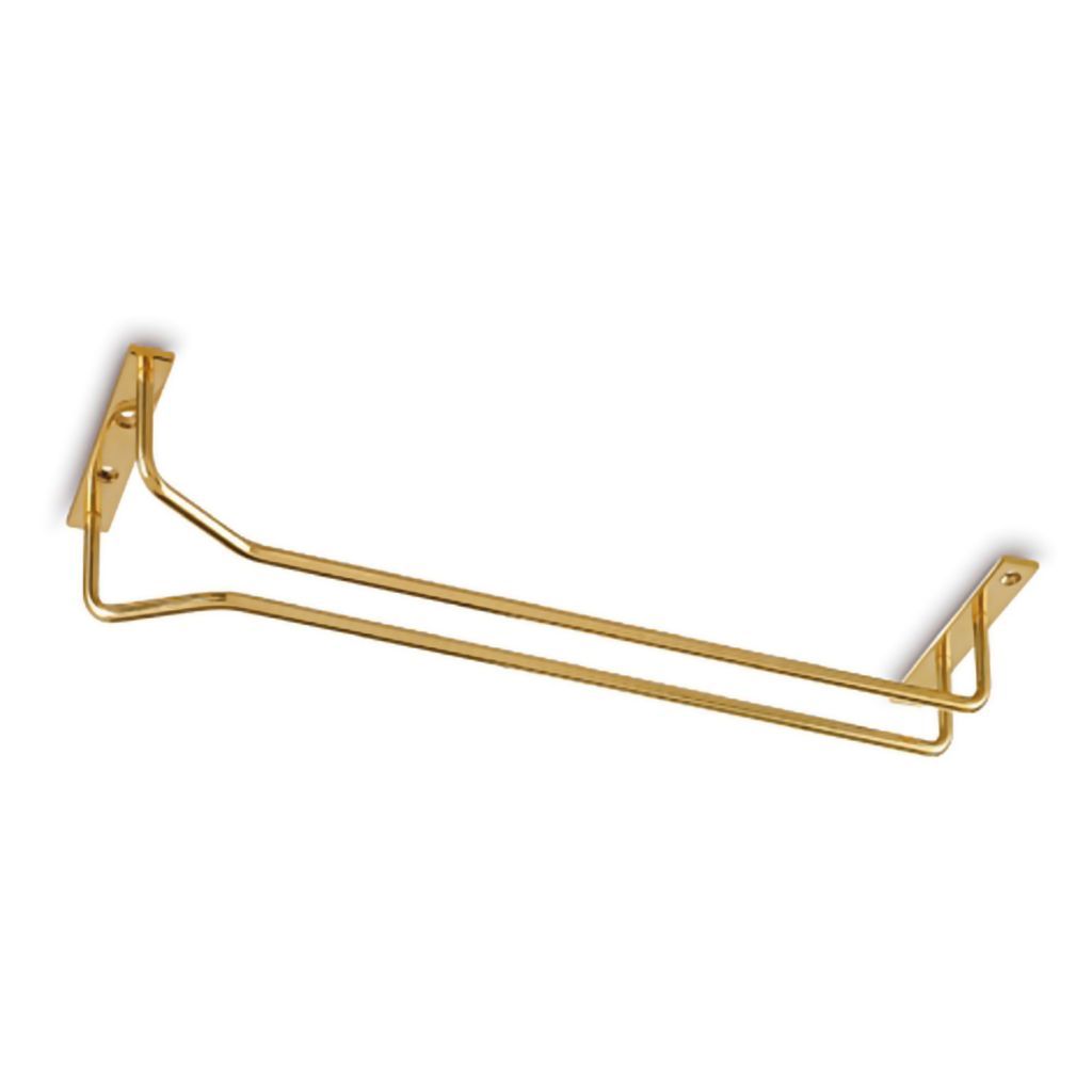 Support pour verre &agrave; pied - aspect laiton poli