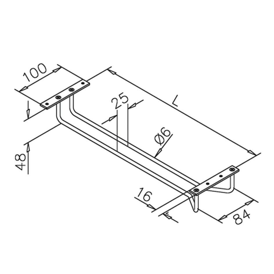 Support pour verre &agrave; pied - inox bross&eacute;