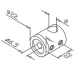 Support transversal borgne droite plat