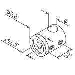 Support transversal borgne droite plat